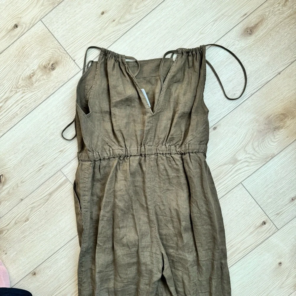 everlane linen shoestring jumpsuit